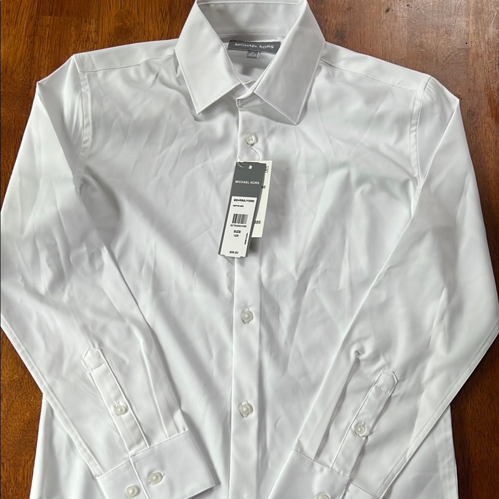 Michael Kors White Dress Shirt Classic Formal Style